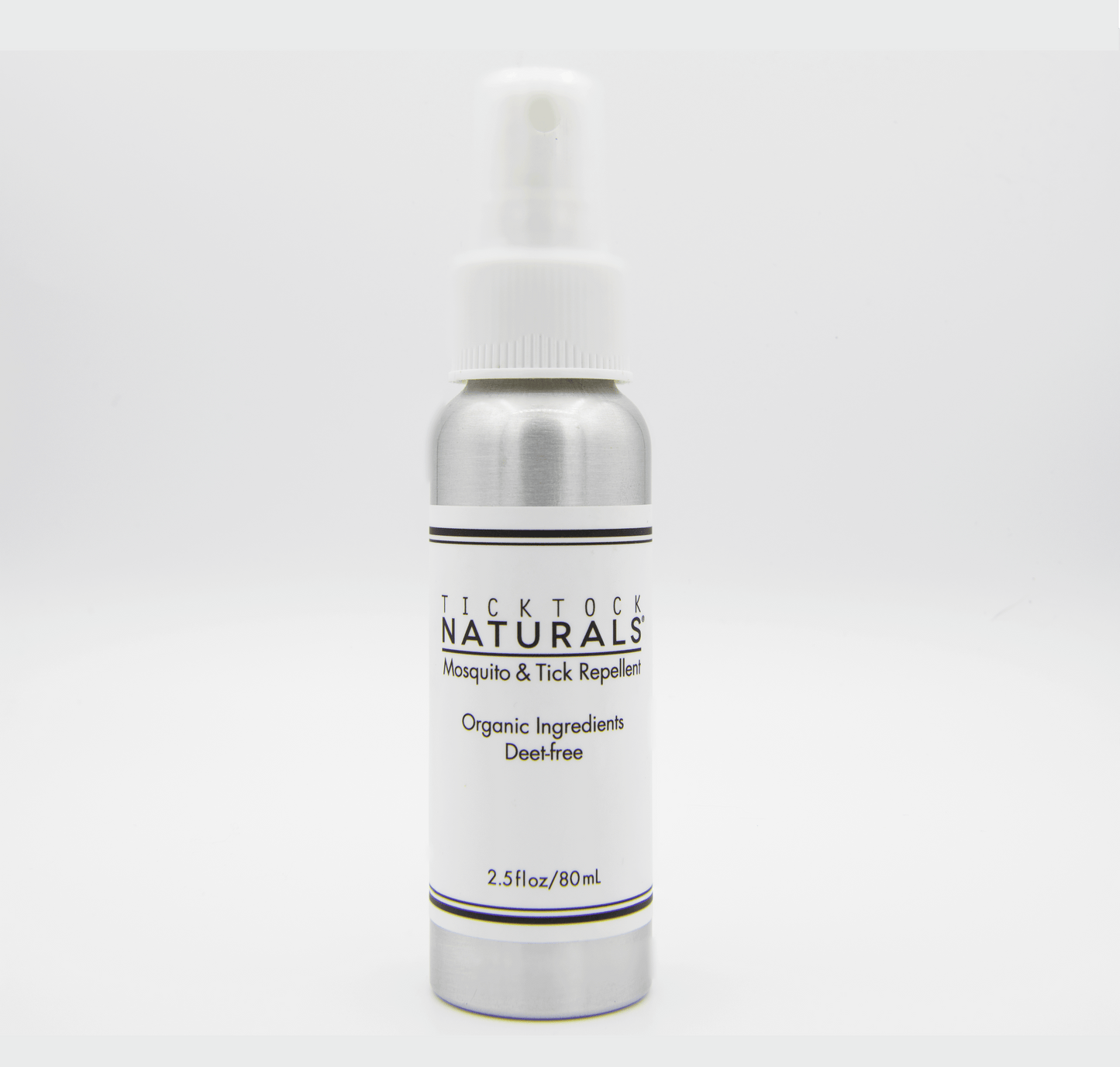 Tick Tock Naturals 2.5 fl oz bottle with white cap on a white background