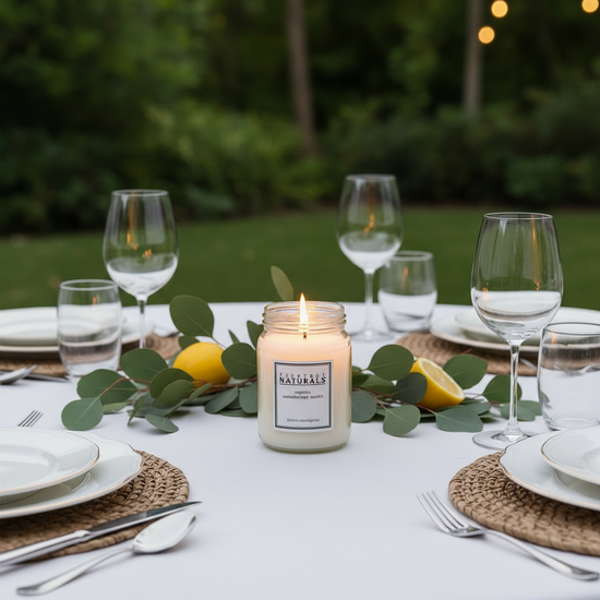 Tick Tock Naturals Organic Lemon Eucalyptus Candle Bundle