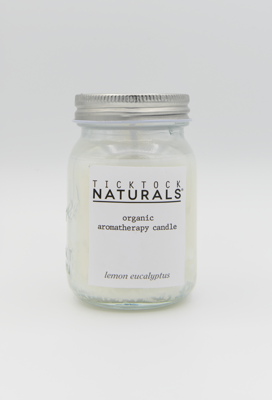 organic lemon eucalyptus aromatherapy candle